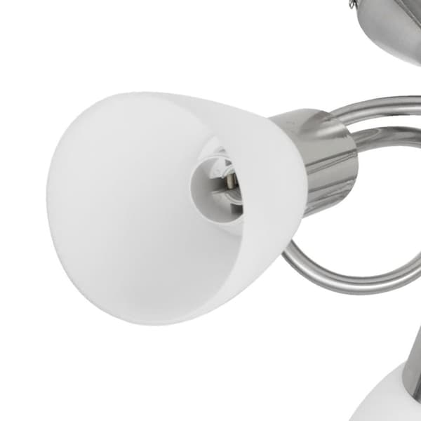 vidaXL Taklampa med ovala glasskärmar för 3 E14-lampor