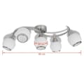 Miniatyrbilde 6 av 6: vidaXL 240987 Taklampe med glasskuler på vinkelspor
