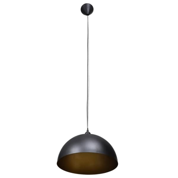 vidaXL loftslampe halvkugle 2 stk. højdejusterbar sort