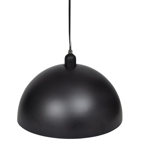 vidaXL loftslampe halvkugle 2 stk. højdejusterbar sort