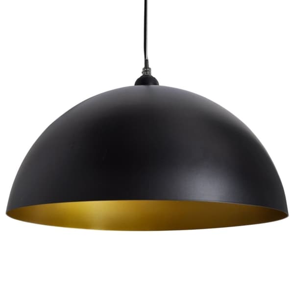 vidaXL loftslampe halvkugle 2 stk. højdejusterbar sort