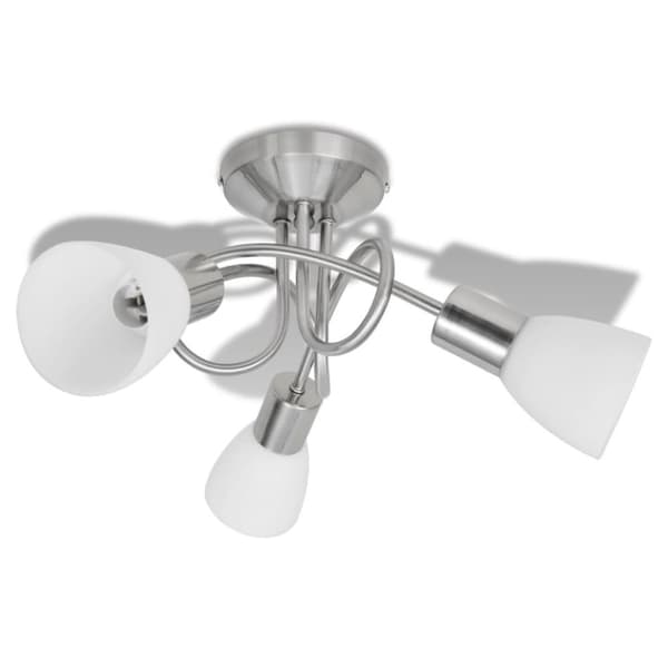 vidaXL loftslampe m. glasskærme 3 E14 pærer
