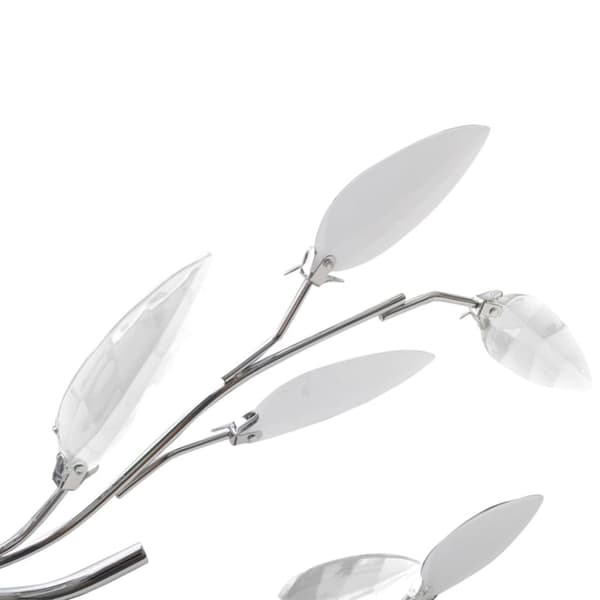 vidaXL loftslampe med krystalblade akryl E14 hvid og transparent