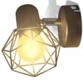 Miniatyrbild 5 av 11: vidaXL Taklampa industri-design spotlights 2 st LED-glödlampor svart