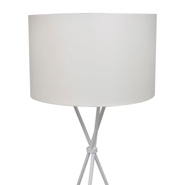 vidaXL standerlampe med højt stativ hvid