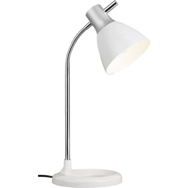 Brilliant Jan 92762/05 Bordsbelysning Lågenergilampa E27 40 W Vit Silver, Vit