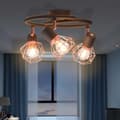 Miniatyrbillede 4 af 5: vidaXL loftslampe med 3 spotlys E14 sort og kobberfarvet
