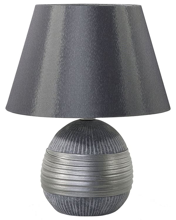 Pöytävalaisin hopea 28 x 37 x 28 cm posliinijalka keinosilkki varjostin max 60W