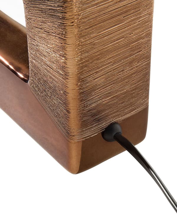 Pöytävalaisin ruskea 32 x 42 x 16 cm posliinijalka keinosilkki varjostin max 60W