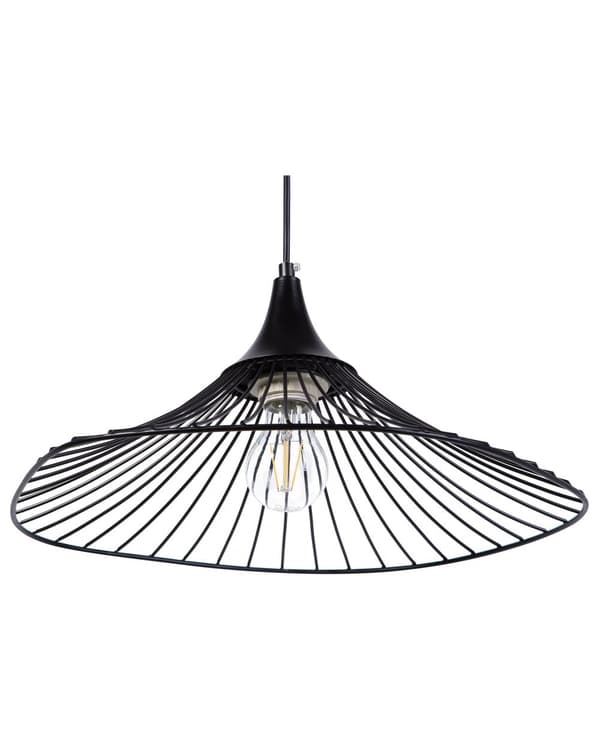 Riippuvalaisin musta 40 x 128 x 40 cm metalli PVC kartio säädettävä johto max 40W