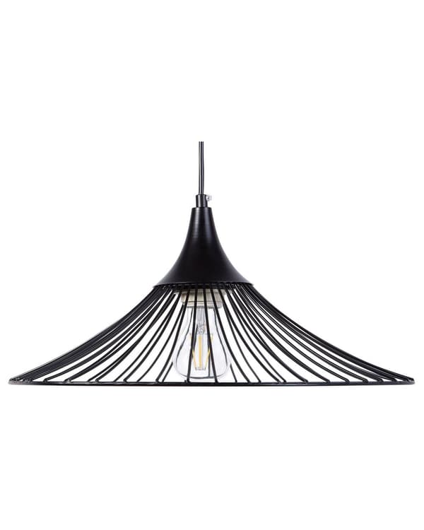 Riippuvalaisin musta 40 x 128 x 40 cm metalli PVC kartio säädettävä johto max 40W