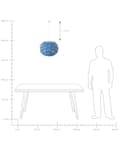 Pikkukuva 5 / 9: Riippuvalaisin sininen synteettinen materiaali ⌀ 60 x 180 cm pyöreä kävyn muotoinen skandinaavinen tyyli