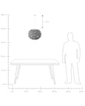 Pikkukuva 5 / 9: Riippuvalaisin harmaa synteettinen materiaali ⌀ 60 x 180 cm pyöreä kävyn muotoinen skandinaavinen tyyli