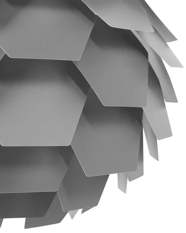 Riippuvalaisin harmaa synteettinen materiaali ⌀ 60 x 180 cm pyöreä kävyn muotoinen skandinaavinen tyyli