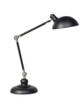 Pikkukuva 1 / 9: Pöytävalaisin musta 20 x 80 x 19 cm metalli säädettävä lukuvalo max 40W