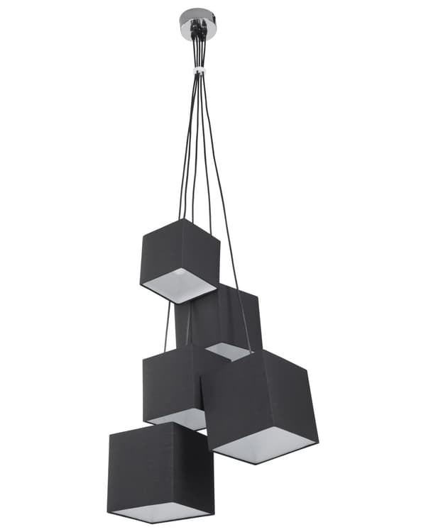 Riippuvalaisin musta 45 x 156 x 45 cm polyesteri metalli 5 lamppua max 40W