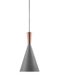 Pikkukuva 9 / 9: Riippuvalaisin harmaa/kupari 19 x 190 x 19 cm alumiini muovi kartio max 60W