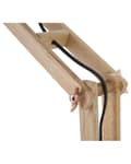 Pikkukuva 5 / 9: Pöytävalaisin kupari 20 x 66 x 18 cm vaalea kumipuu metalli säädettävä max 40W