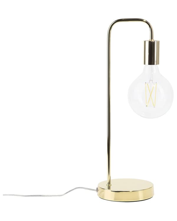 Pöytävalaisin kultainen 15 x 48 x 15 cm metalli pyöreä kaareva glamour moderni max 40W