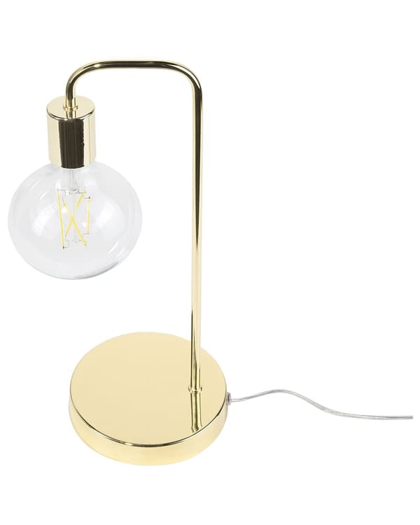 Pöytävalaisin kultainen 15 x 48 x 15 cm metalli pyöreä kaareva glamour moderni max 40W
