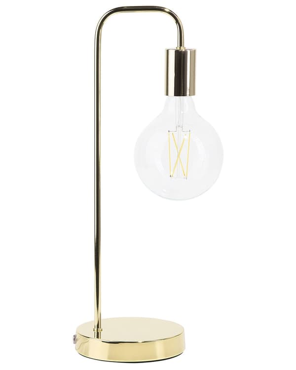 Pöytävalaisin kultainen 15 x 48 x 15 cm metalli pyöreä kaareva glamour moderni max 40W