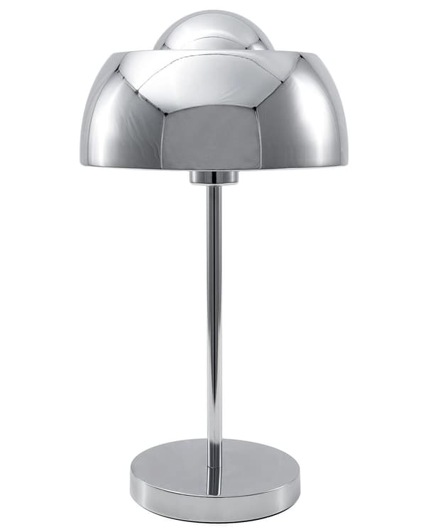 Pöytävalaisin hopea 24 x 44 x 24 cm metalli pyöreä kiiltävä moderni glamour max 40W