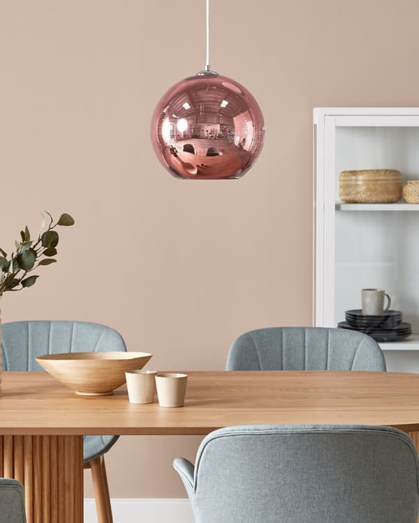 Riippuvalaisin kupari 25 x 125 x 25 cm lasi PVC pyöreä moderni glamour max 40W