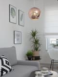 Pikkukuva 6 / 11: Riippuvalaisin kupari 25 x 125 x 25 cm lasi PVC pyöreä moderni glamour max 40W