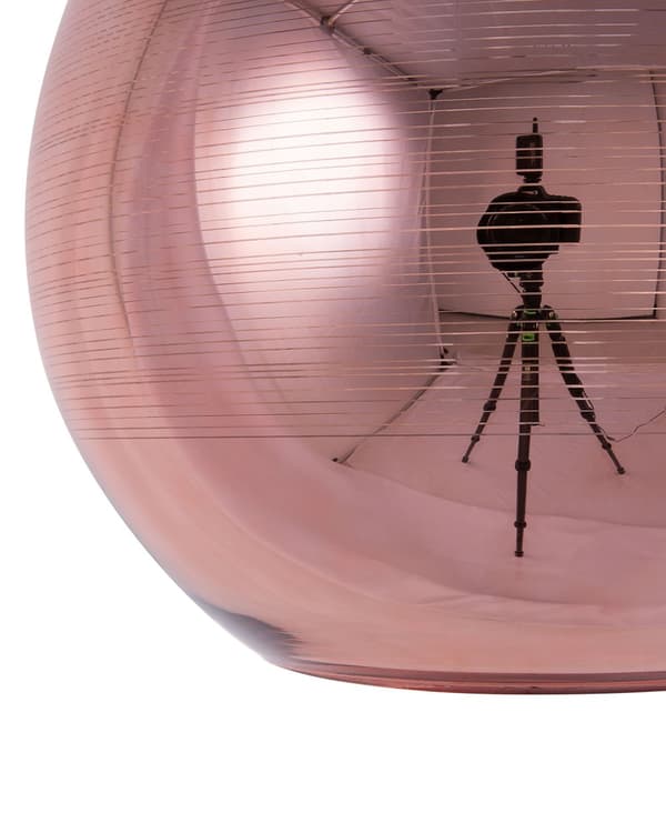 Riippuvalaisin kupari 25 x 125 x 25 cm lasi PVC pyöreä moderni glamour max 40W