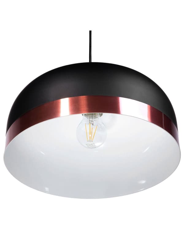 Riippuvalaisin musta 33 x 131 x 33 cm alumiini PVC pyöreä messinki reuna max 40W