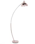 Pikkukuva 1 / 11: Lattiavalaisin kupari 25 x 155 x 25 cm metalli kaareva kellomainen moderni max 60W