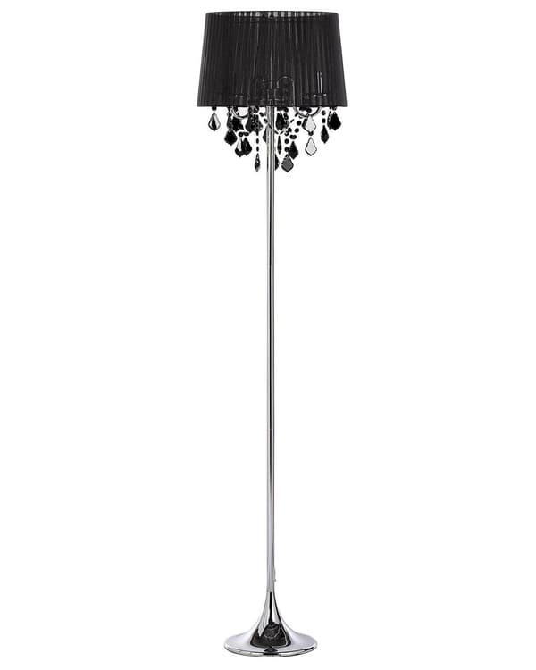 Lattiavalaisin musta 40 x 165 x 40 cm polyamidi metalli akryylikristalli 3 polttimoa max 40W