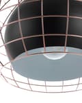 Pikkukuva 5 / 9: Riippuvalaisin musta 38 x 128 x 38 cm metalli PVC kupari verkko pyöreä max 40W
