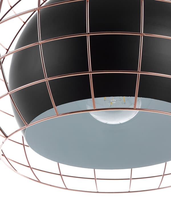Riippuvalaisin musta 38 x 128 x 38 cm metalli PVC kupari verkko pyöreä max 40W
