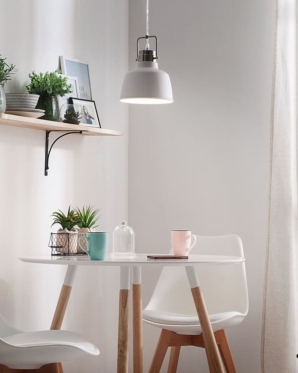 Riippuvalaisin valkoinen 22 x 179 x 22 cm metalli PVC kellomainen teollinen max 60W