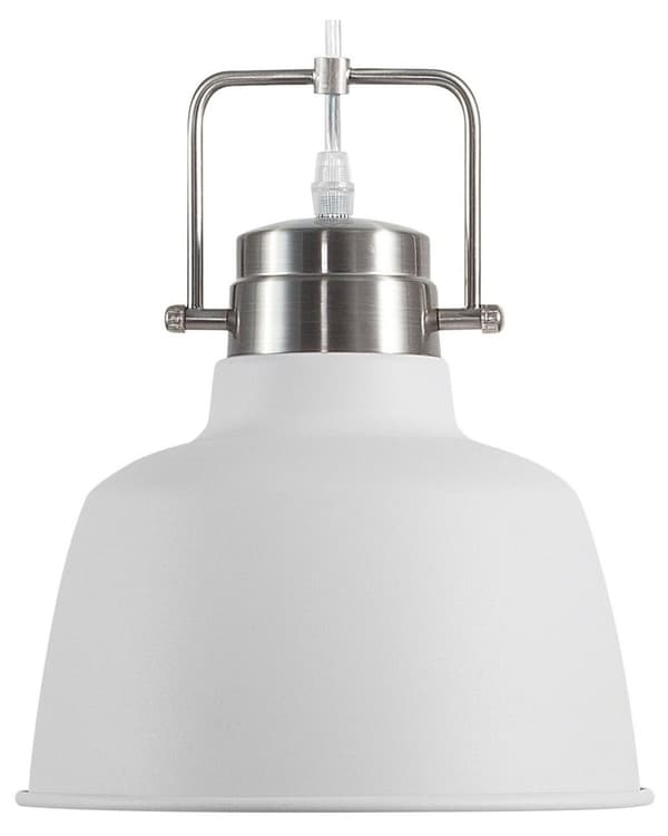 Riippuvalaisin valkoinen 22 x 179 x 22 cm metalli PVC kellomainen teollinen max 60W