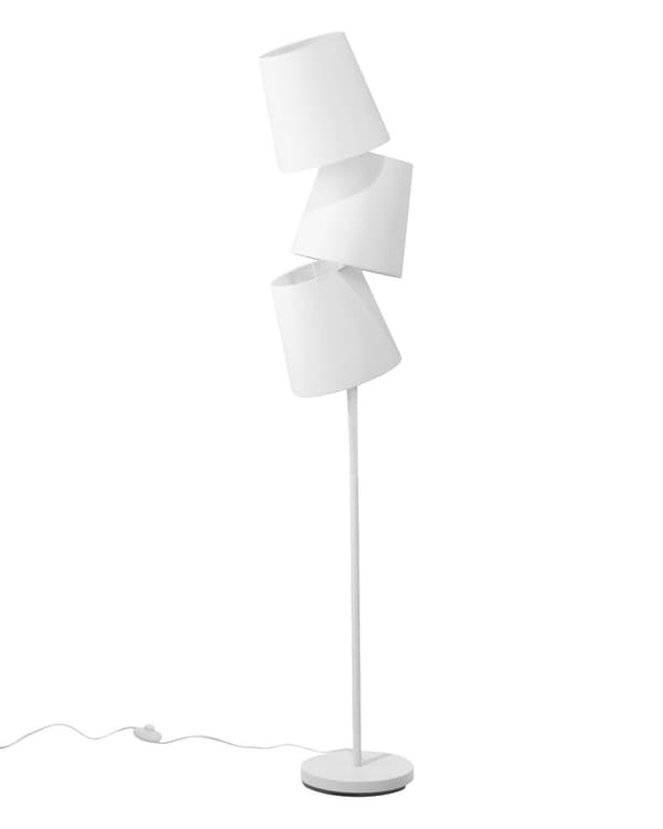 Lattiavalaisin valkoinen 24 x 164 x 24 cm metallijalka polyesteri varjostin max 40W