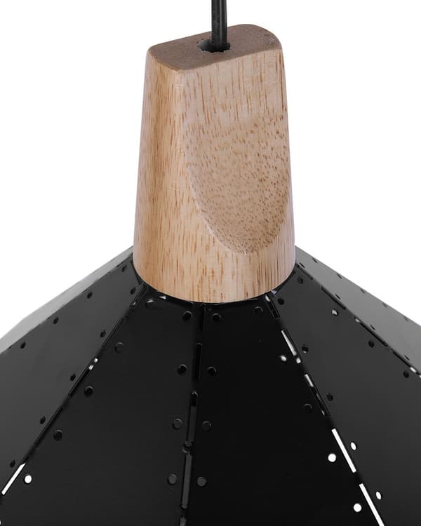 Riippuvalaisin musta 26 x 112 x 26 cm metalli vaalea tammipuu kartio moderni max 40W