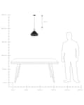 Pikkukuva 9 / 9: Riippuvalaisin musta 26 x 112 x 26 cm metalli vaalea tammipuu kartio moderni max 40W