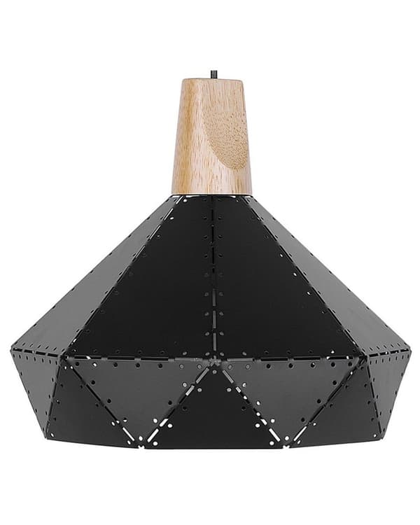 Riippuvalaisin musta 26 x 112 x 26 cm metalli vaalea tammipuu kartio moderni max 40W