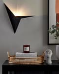 Miniatyrbild 2 av 10: Modern Svart Metall Vägglampa