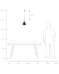Miniatyrbillede 5 af 9: Hængende Loftlampe Sort Metal 121 cm Pendel Kobber Burskærm Industrielt Design