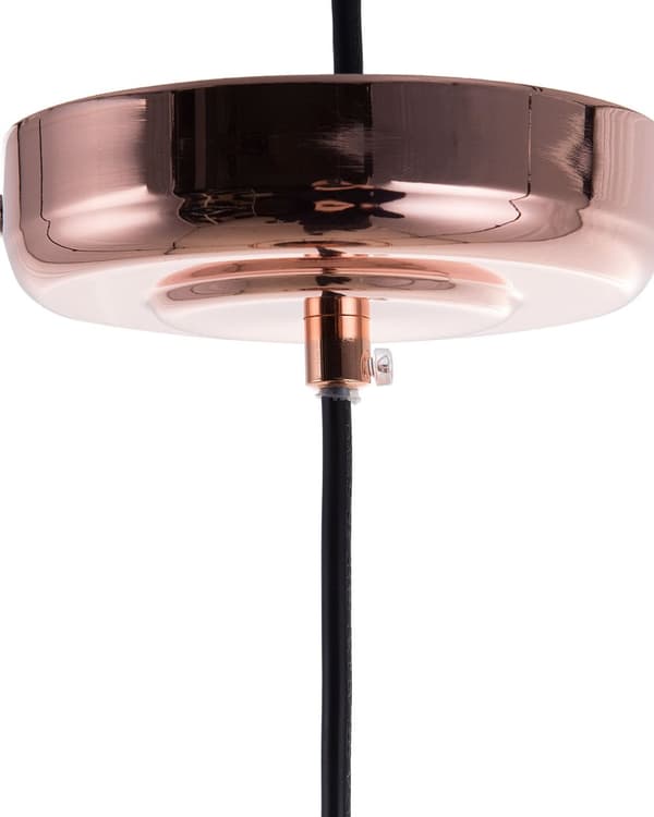Hængende Loftlampe Sort Metal 121 cm Pendel Kobber Burskærm Industrielt Design