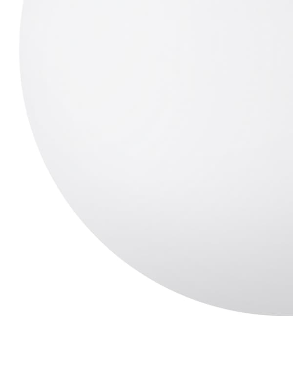 Pendel Lampe Hvid Glas Sølv 139 x 30 cm Rund Globus Snebold Moderne Klassisk Stil Stue Soveværelse Køkken Indretning Tilbehør Minimalistisk