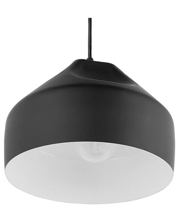 Pendel Lampe Sort Metal ø 22 x 118 cm Dekorativ Spisebordslampe Industriel Design Køkken Loftslampe Stue Tilbehør Indretning Hængelampe
