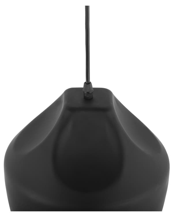 Pendel Lampe Sort Metal ø 22 x 118 cm Dekorativ Spisebordslampe Industriel Design Køkken Loftslampe Stue Tilbehør Indretning Hængelampe