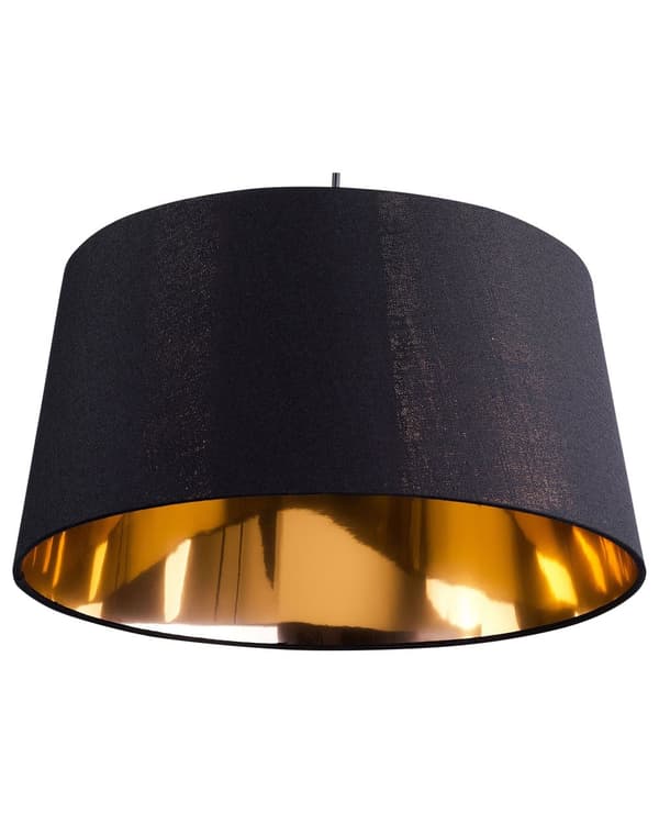 Pendel Sort og Guld Stof Klokke Form Moderne Stil