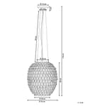 Miniatyrbillede 3 af 9: Loftslampe Sølv Krystal 110 cm Pendel Ambient Light