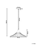 Miniatyrbillede 3 af 8: Pendel Lampe Sort Metal ø 40 x 128 cm Dekorativ Hængelampe Kegle Lampeskærm Åben Struktur Industrielt Design Spisebordslampe til Køkken