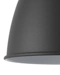 Miniatyrbillede 4 af 7: Pendel Lampe Grafitgrå Kobber Metal ø 22 x 179 cm Dekorativ Hængelampe med Klokkeformet Lampeskærm Industrielt Design Spisebordslampe